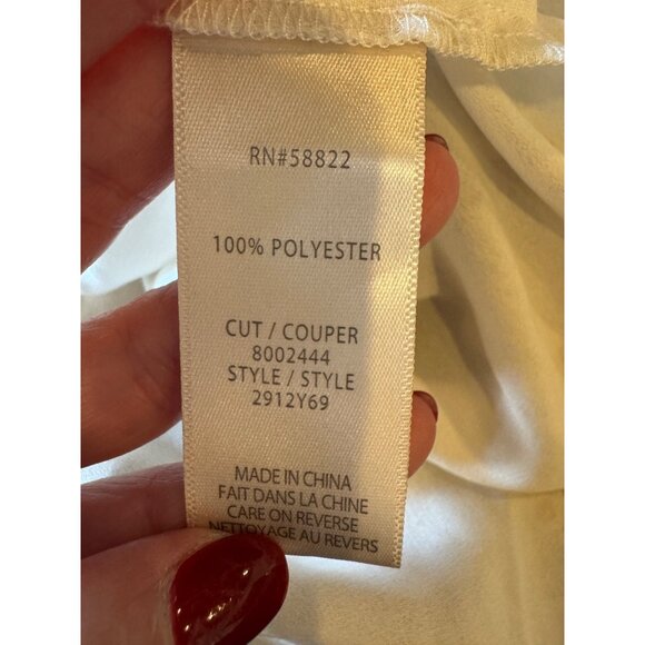 Max Studio Dress Women Large Ivory Floral Fit And Flare Flutter Sleeve NWT Boho - Picture 12 of 14